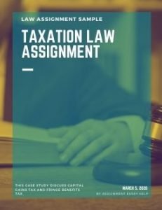 tax law assignment
